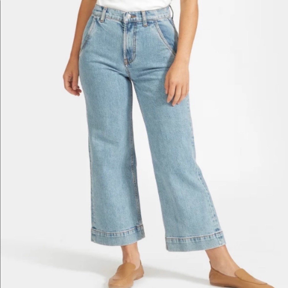 Everlane Wide Leg Light Indigo Jean